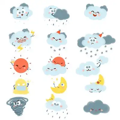 卡通天气图片-卡通天气图片大全-卡通天气背景图片-觅知网