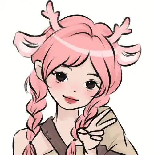 这是谁的小鹿真厉害附线稿