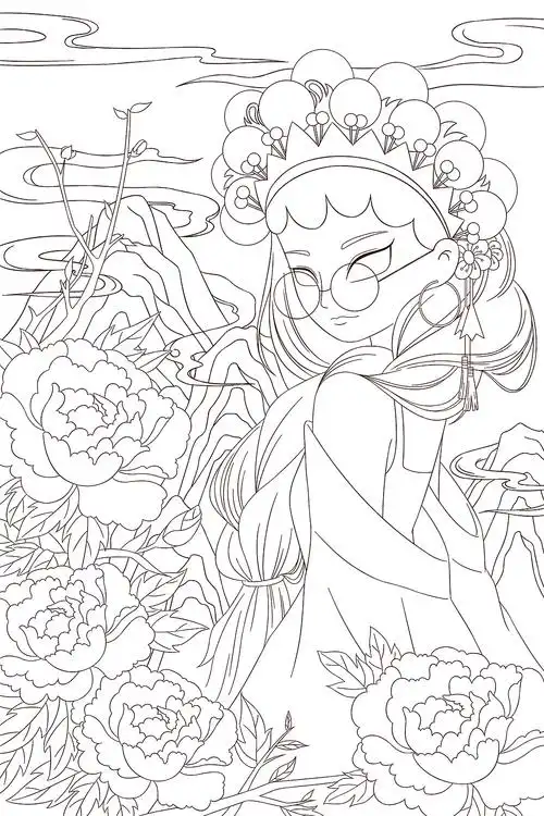 中国风戏曲京剧国潮女孩