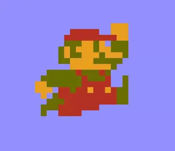 8bit超级马里奥,16x16像素,3色