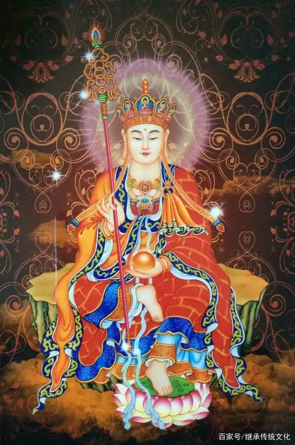 一组高清修复的地藏王菩萨圣像,非常庄严,见者增福