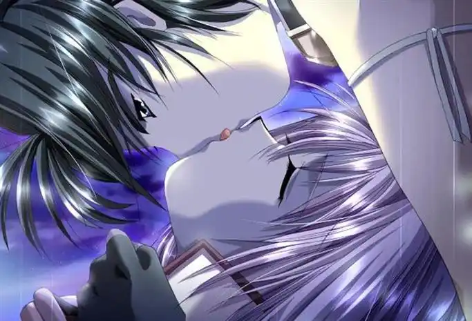 非主流黑白情侣甜蜜亲吻下一图集:动漫情侣拥抱接吻