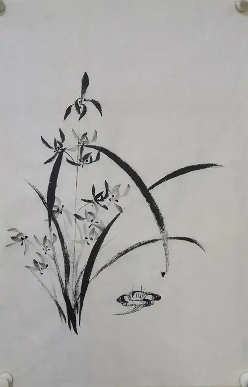 刘丽燕弘流书画作品选(五)《兰花篇.三笔兰》