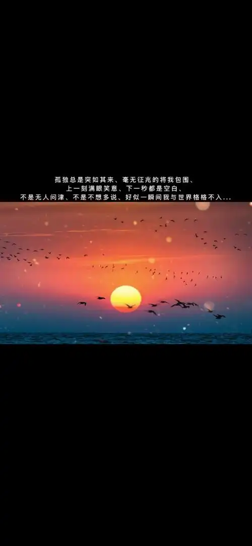 念梦人文案#孤独总是突如其来,毫无征兆的将我包围,就像我与这个