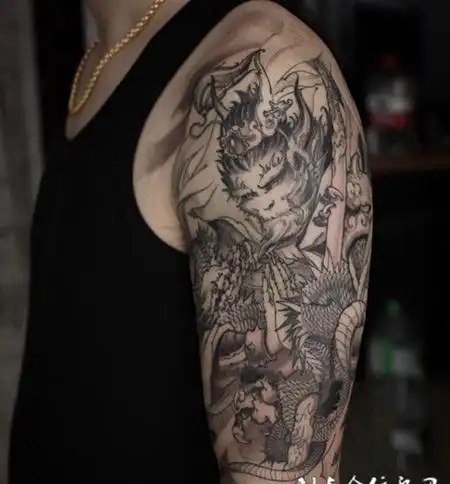 立地成佛,手臂斗战胜佛个性纹身图案