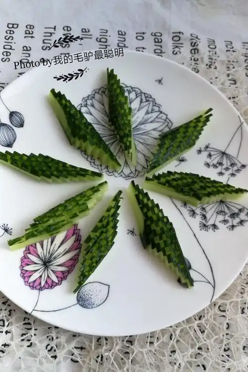 我的毛驴最聪明做的花刀黄瓜