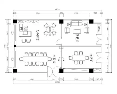集团办公大楼室内装修施工图 效果图-办公空间装修-筑龙室内设计论坛