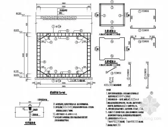 一级公路工程箱涵节点大样图