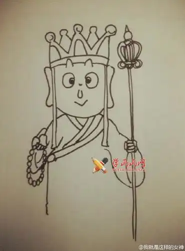 鲁智深禅杖简笔画16古代兵器微缩武器模型唐僧玄奘禅杖法杖佛门法器