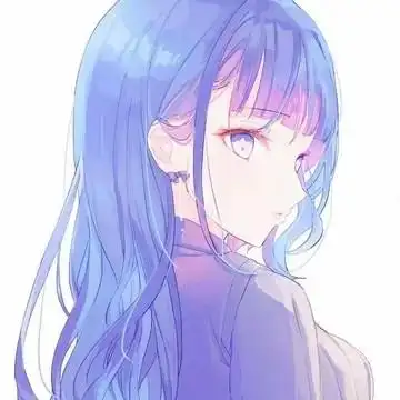 动漫头像蓝色系二次少女萝莉蓝发蓝瞳蓝色系头像唯美p站画师:おにねこ