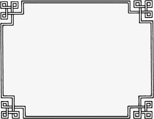 黑白边框png素材透明免抠图片-装饰效果