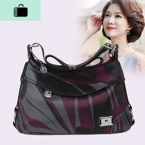 2020新款时尚斜挎包女包帆布休闲包包中老年女士单肩斜跨包妈妈包new