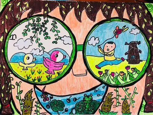 南阳中心幼儿园绘画比赛投票开始啦!(大班组)