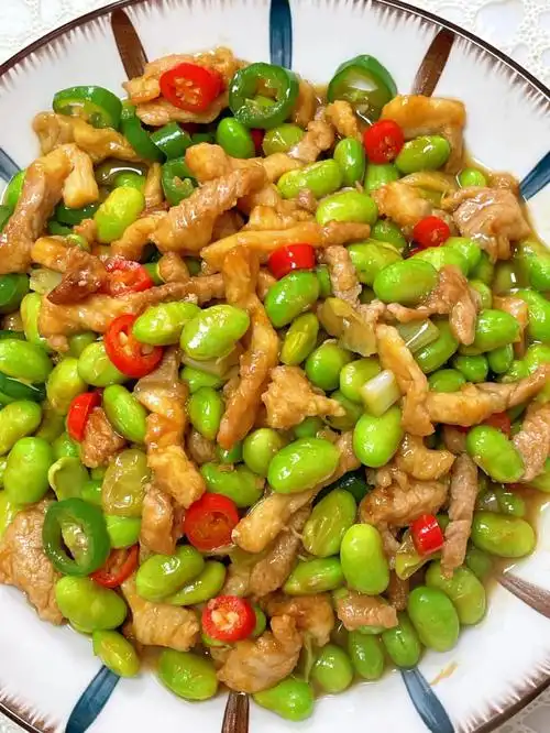 肉丝炒毛豆✨一盘吃不够❗️💯