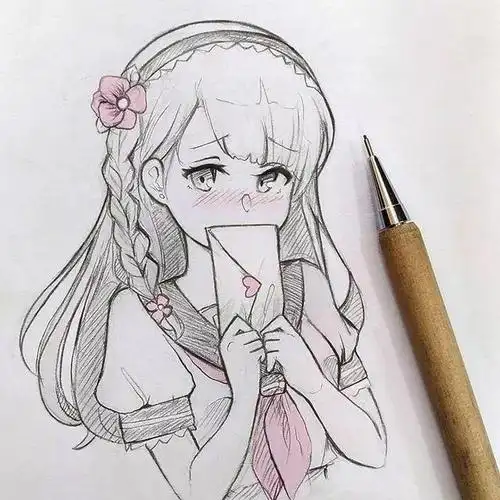 适合新手画的小清新二次元动漫美少女线条迷人看了就会会爱上