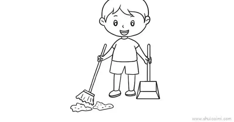 做家务教程儿童画怎么画 做家务教程简笔画好看