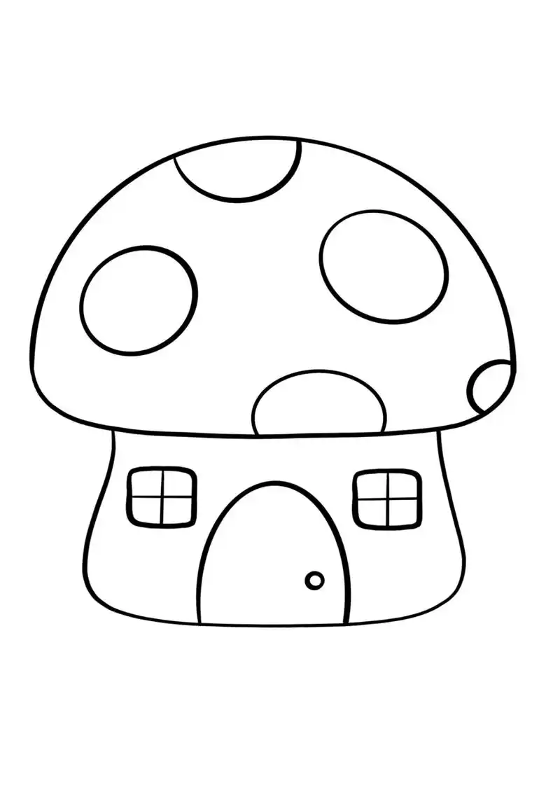 简笔画教程分享 蘑菇屋
