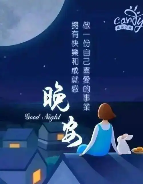 不说再见只道晚安睡前发朋友圈的说说