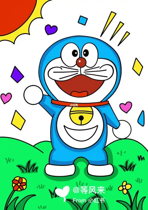 哆啦a梦儿童画创意画