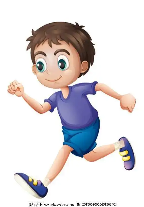 奔跑的小男孩简笔画 奔跑的小男孩简笔画带颜色 简笔画图片大全-普车