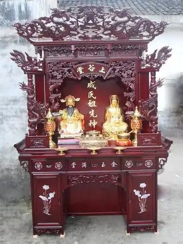 金玉满堂双龙柱家神位