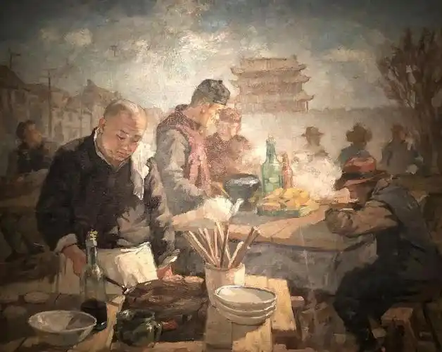 《人民食堂》 李宗津代表作 中央美术学院藏