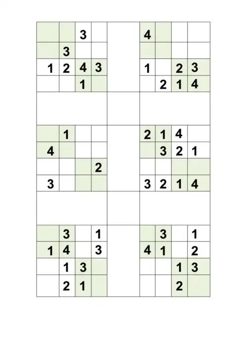 数独四宫格35岁儿童练习题简单版docx11页