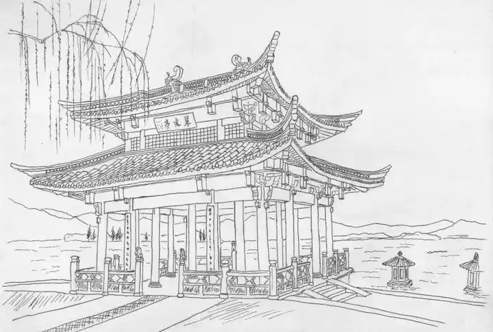 走遍西湖边200座亭子,浙江大学生手绘的亭子你见过几座?