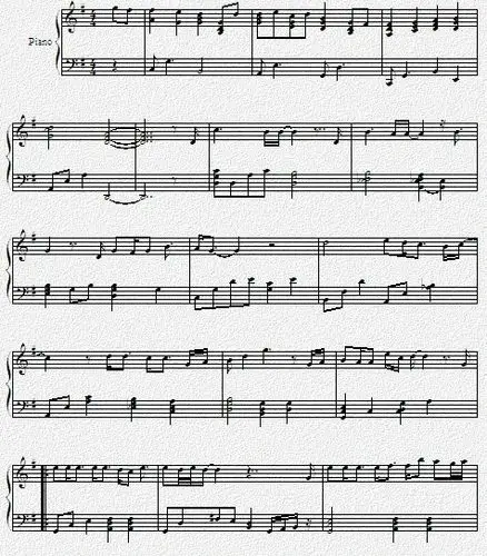 我只仰望你钢琴谱图片格式五线谱 钢琴谱怎样才能看懂只想爱你的简谱