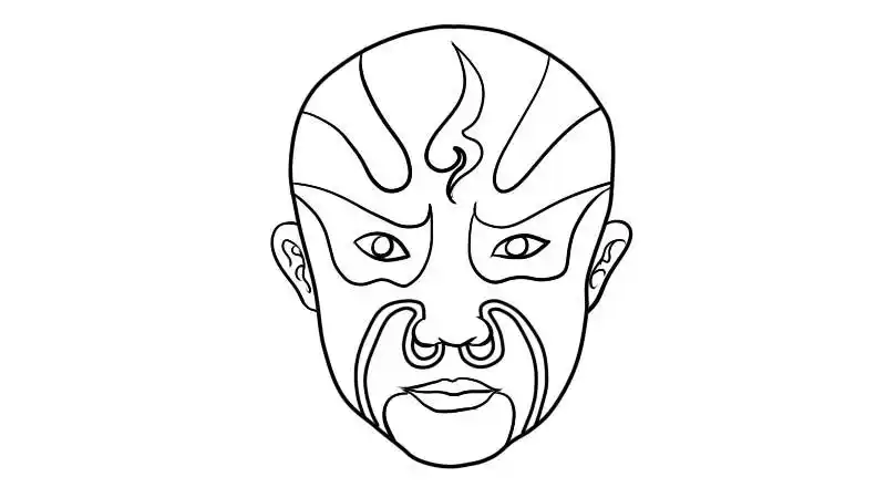 京剧脸谱简笔画