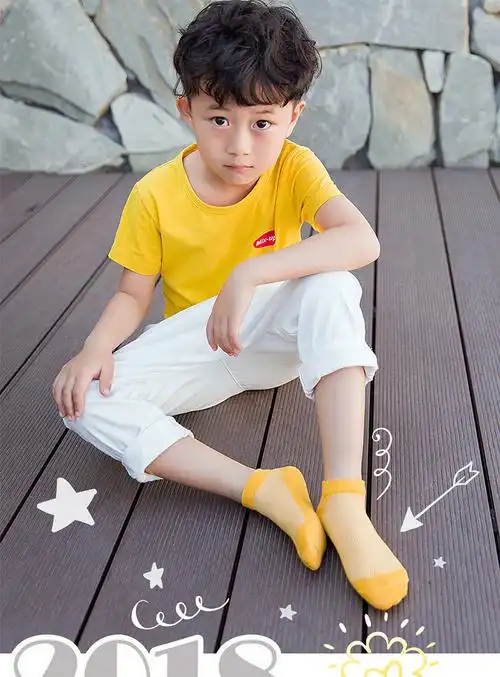 儿童袜子春夏季薄款纯棉1-3-5-7-9-12岁男童女童浅口船袜宝宝短袜