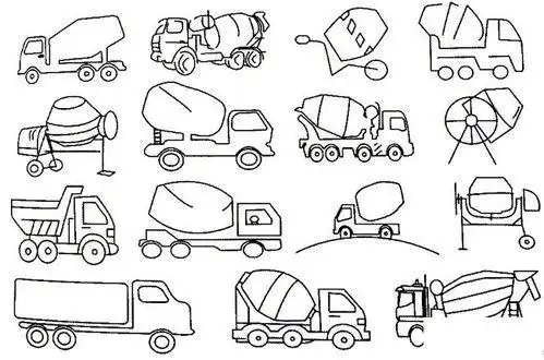 搅拌车简笔画搅拌车简笔画图片大全