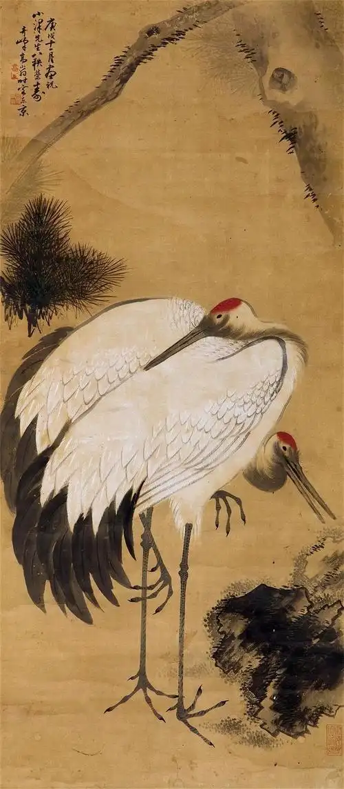 高奇峰 松鹤延年 1910年徐悲鸿《松鹤延年图》王雪涛 《松鹤延年图》