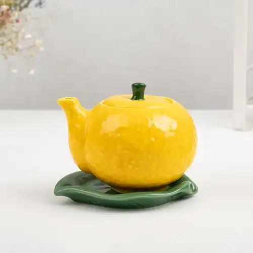 梦田良品出口日式创意柚子造型厨房调料罐醋壶调味瓶罐