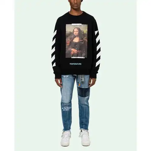 off-white(off-white) 黑色纯棉男士休闲卫衣 xs