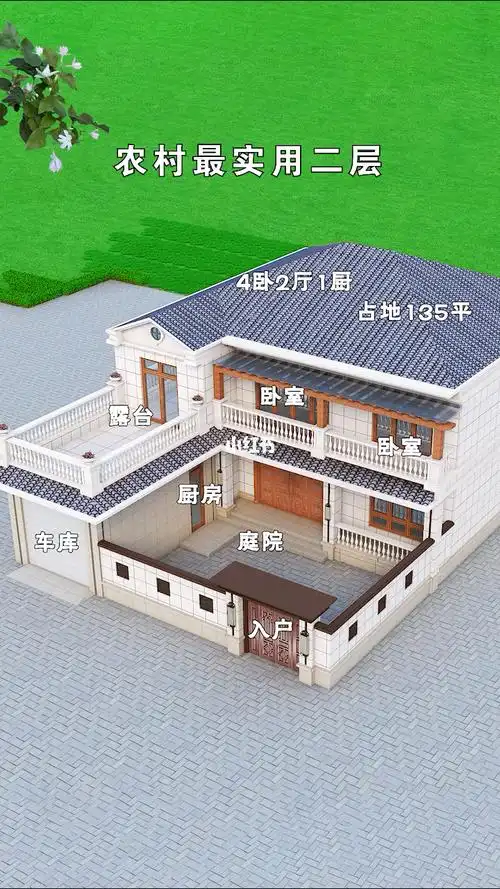 带车库理想小二层,有图纸_自建房_农村自建房_家居家装_装修