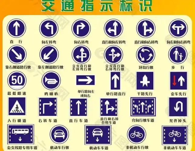 交通指示标识标志图片
