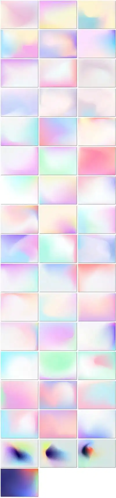 时尚彩虹色渐变潮流梦幻配色卡流体马卡龙海报背景设计模板素材