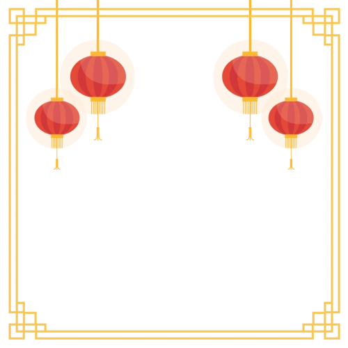 中国风灯笼边框典雅装饰图片