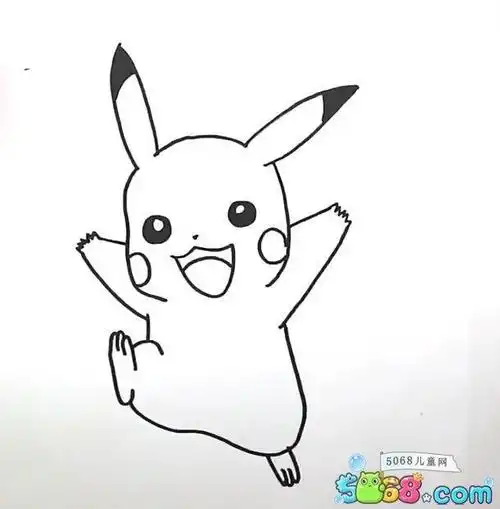 皮卡丘简笔画大全可爱皮卡丘图片简笔画图片大全可爱图片大全(皮卡丘