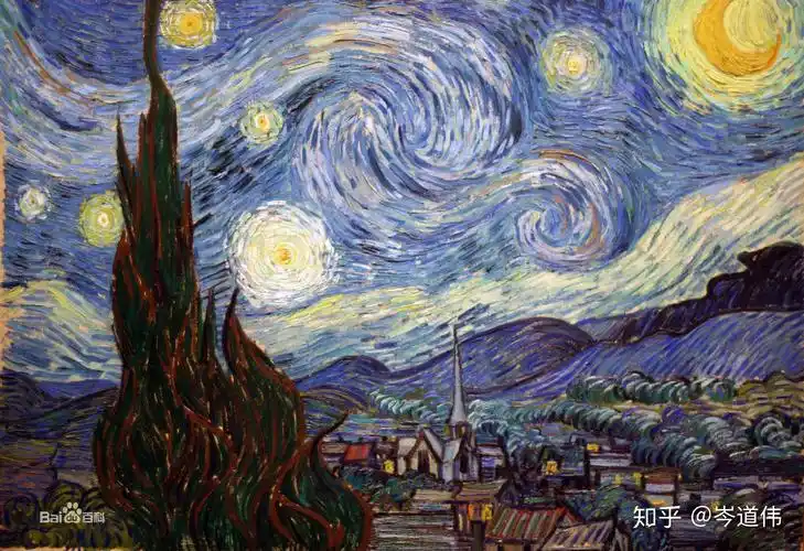 大观园丨画家岑道伟解析世界名画梵高的星月夜