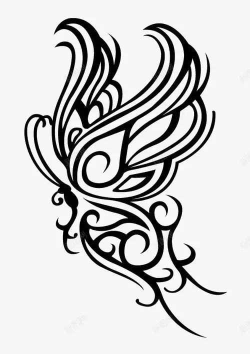 com 免抠图 手绘花纹 效果图 装饰图 装饰画 黑色花纹
