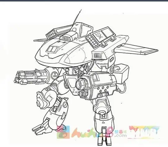 机甲战士怎么画简笔画