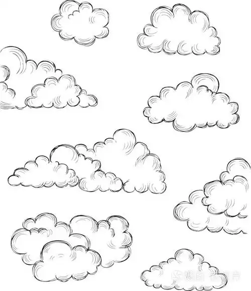 手工绘制的云插画-正版商用图片06399f-摄图新视界