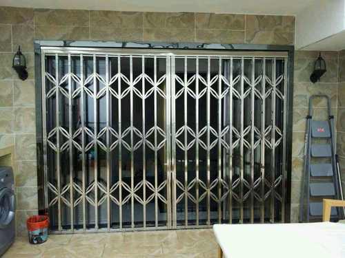 拉闸闸门不锈钢北京折叠商铺家用阳台防盗伸缩进户门