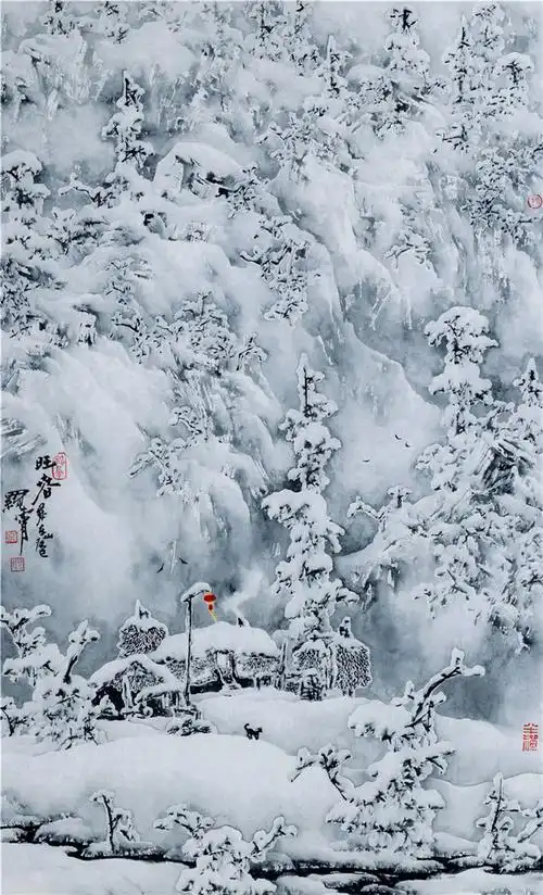 名家风采:当代画家罗霄冰雪山水画欣赏