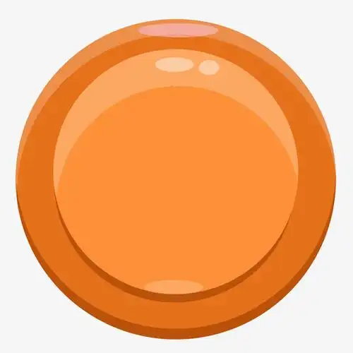 卡通游戏图标橙色按钮设计素材