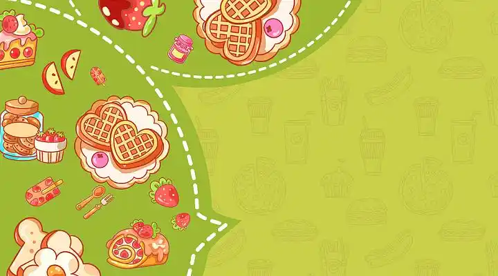 卡通餐厅背景图片