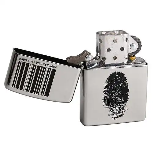 美国zippo打火机芝宝镀铬镜面彩印之宝正品防风打火机20836指纹身份证