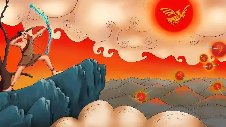古代神话:后羿射下了十个太阳,得到了一颗长生不老药
